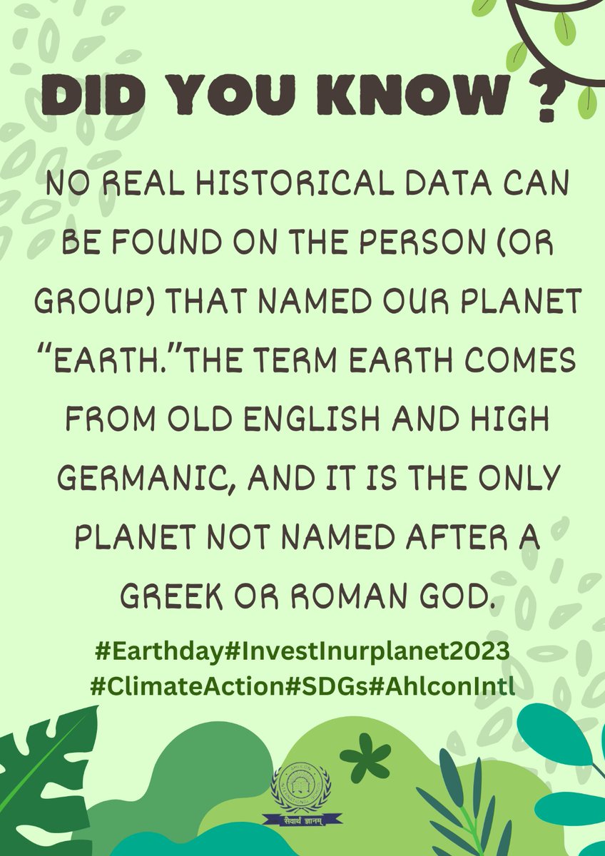 sdg4all's tweet photo. WHAT'S WHAT: #EarthDay2023 #InvestInOurPlanet #ClimateAction #SDGs #AhlconIntl @ashokkp @y_sanjay @pntduggal @kandhari_ekta @sodhisumedha @RashmiJ99932149 @Ritika1977 @kavita_girdhar https://t.co/SicCFZ8wPU