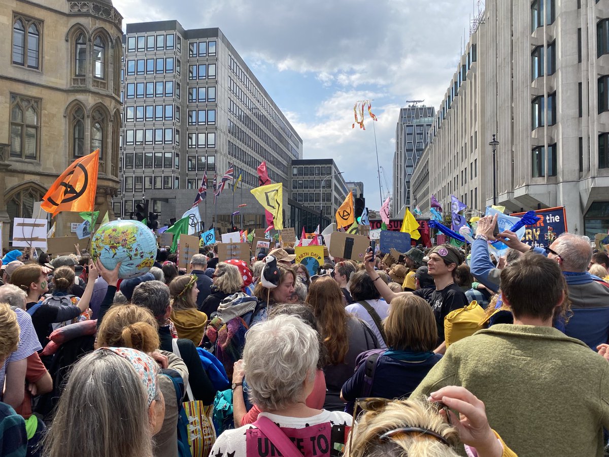 Waiting to march @ XR’s “The Big One”