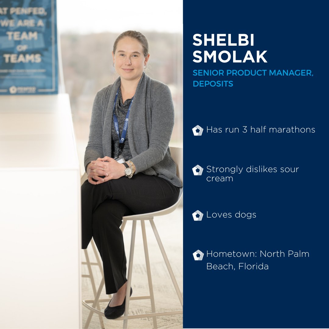 She started out as an intern. Now, she is our Senior Product Manager of Deposits! Meet PenFed's Shelbi Smolak. Her love for dogs is much stronger than her love for sour cream. #Runner #Running #doglovers