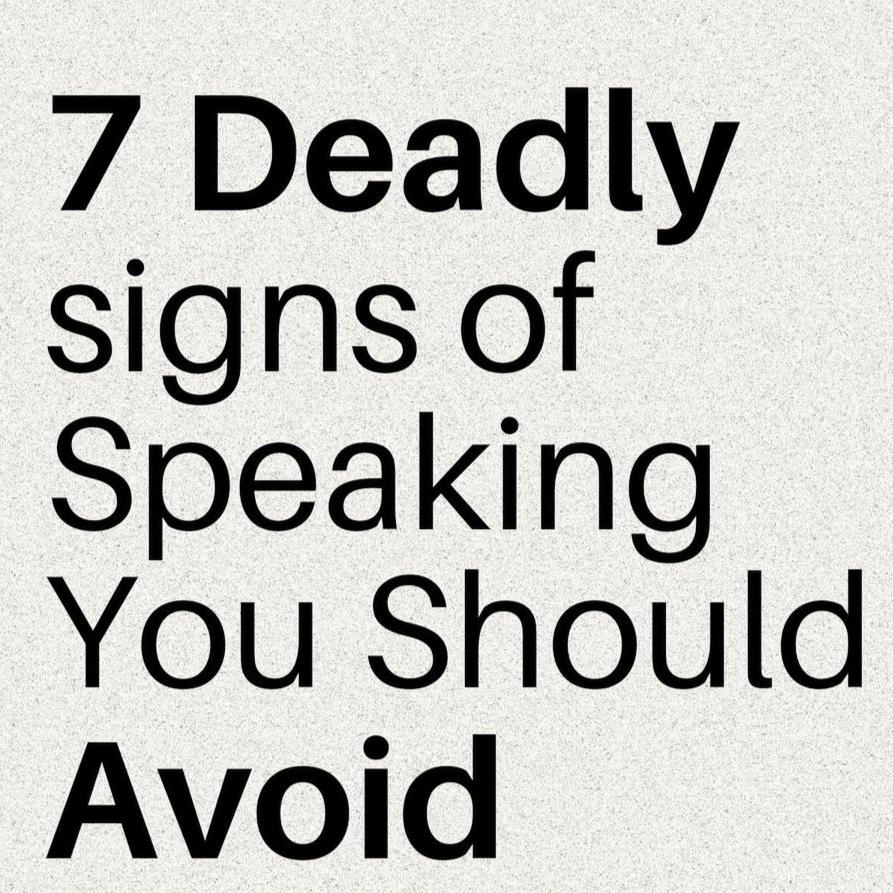 powerbeastt's tweet photo. 7 Deadly Signs Of Speaking You Should Avoid:

//Thread// https://t.co/TlCxhACQfI