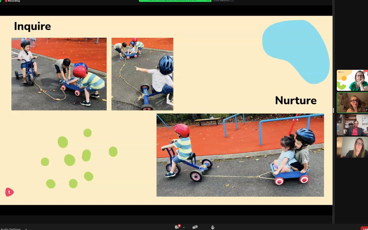 A great fireside chat- Role of the EY Educator with <a href="/MsNursery/">Lisa Kane</a> <a href="/MaiaBassett/">Maia Bassett</a> 
 <a href="/heidisteinberg/">Heidi Steinberg 🌻🌻</a>. The RAIN (Recognize, allow, inquire, nurture) analogy is a beautiful new addition to my EY toolkit! #earlyyears #CPD #EYFS #EarlyChildhood #lifelonglearners
<a href="/toddle_edu/">Toddle</a>