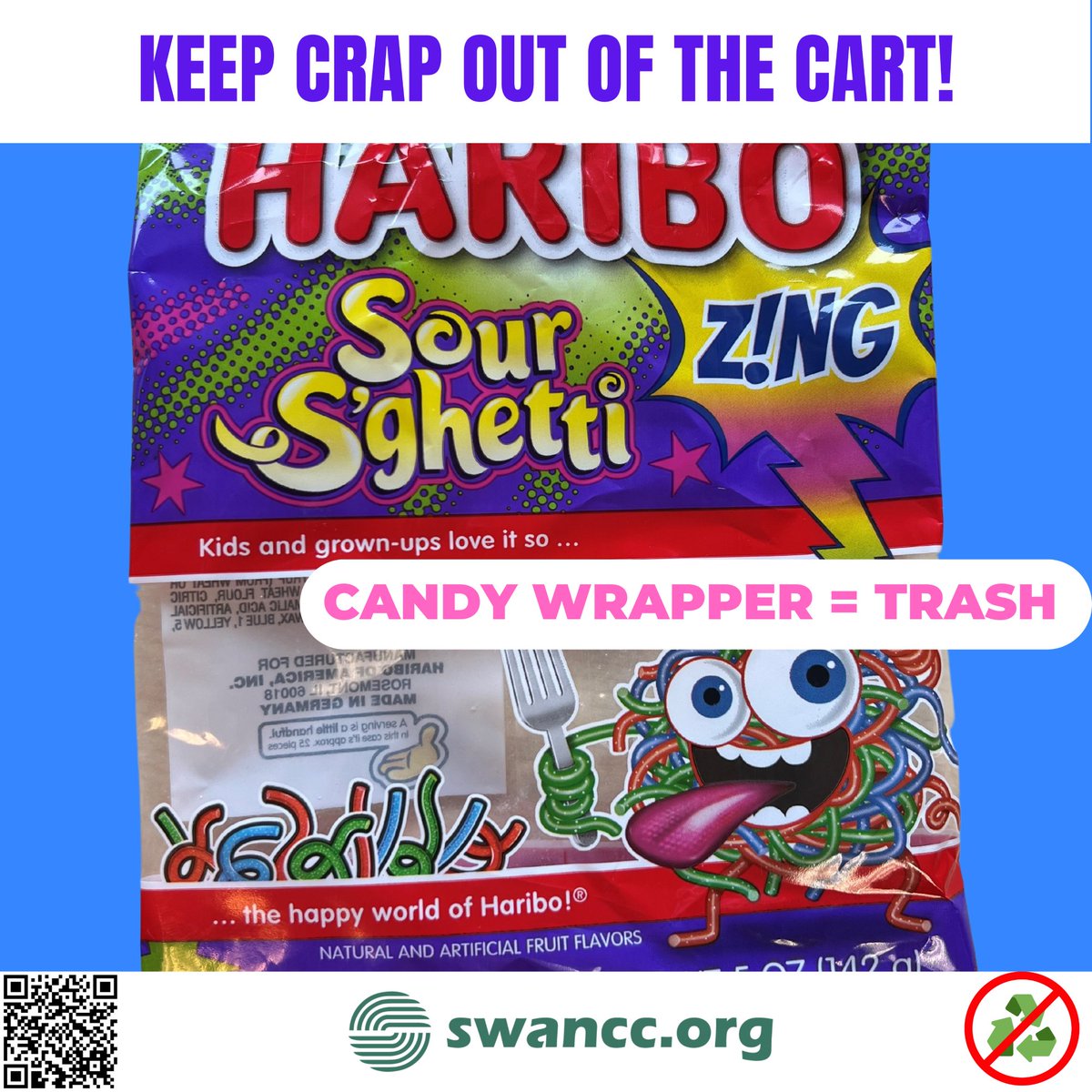 SWANCCTweets's tweet image. Please, Recycle Correctly! Click on the QR Code for Details.
#KeepCrapOutOfTheCart #SWANCC #EarthDay2023 #recyclingeducation #ReduceReuseRecycle