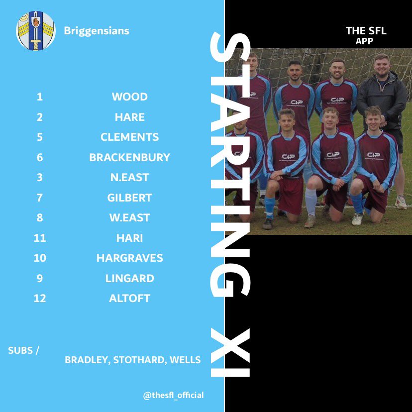 BriggensiansFC's tweet photo. Todays starting XI to face @Limestonefc reserves. #UTE https://t.co/uwvtPEoiU8