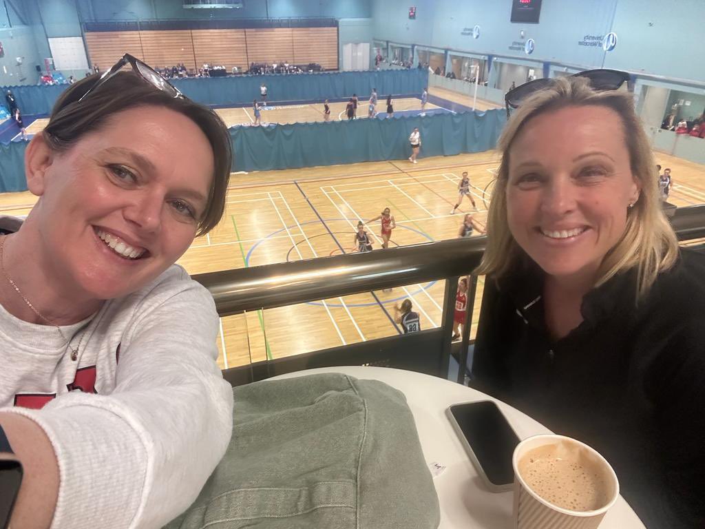 BillericayNC's tweet photo. Good luck to all the teams at #PremPlayOffs this weekend. Coaches Karen and Lyndsey are over there supporting you all ❤️💙 @EnglandNetball https://t.co/HK41eNFe4t