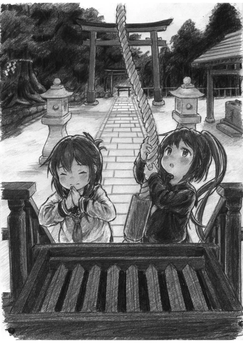 #艦これ #文月 #電 
お参り https://t.co/J9HwF9Wj5p