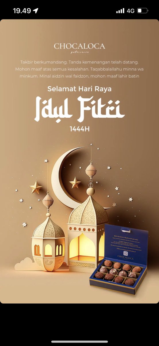ChocalocaID's tweet photo. Selamat hari raya idul fitri https://t.co/4uMEpLx1Oo