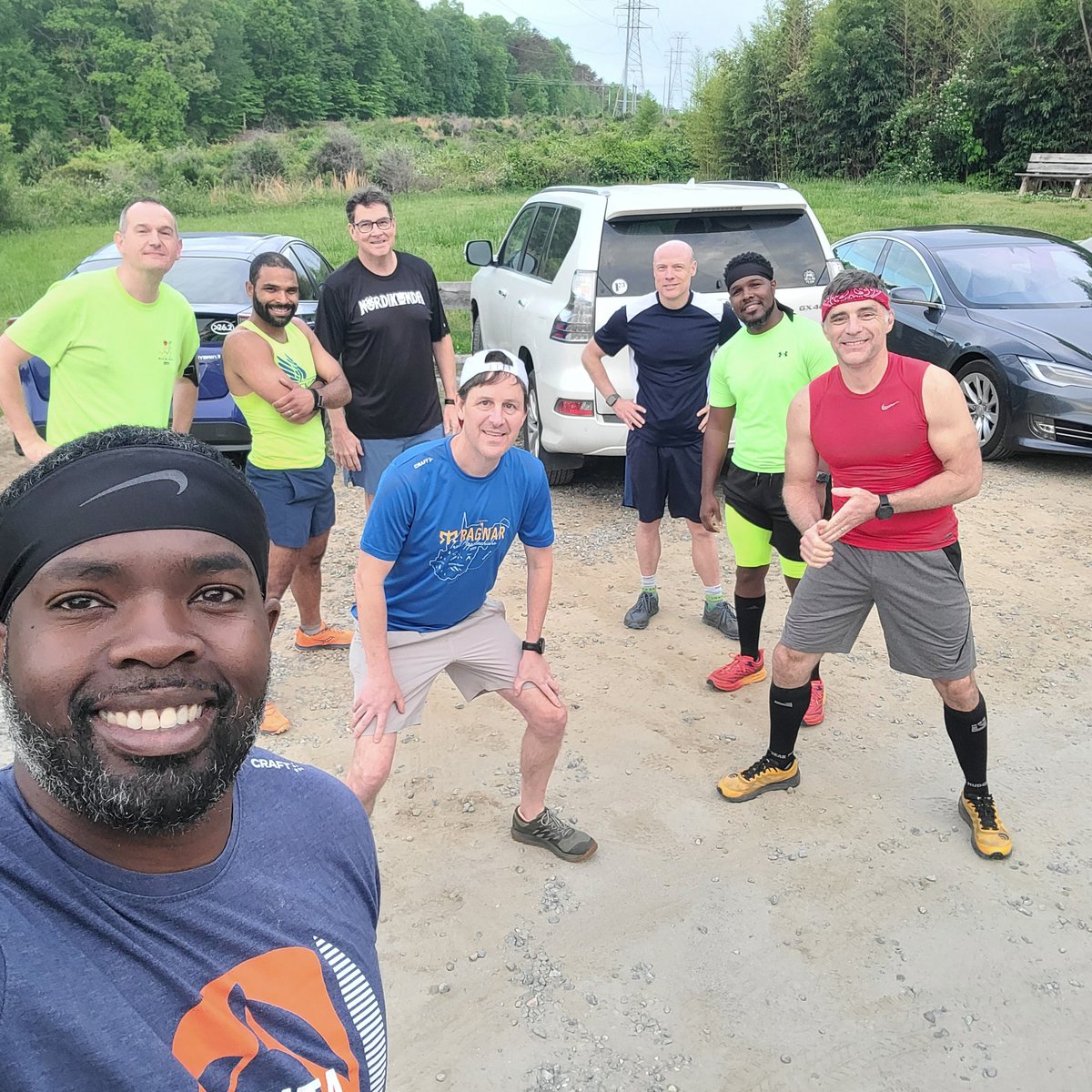 6.5 miles, early morning trail run with my guys, preparing for Richmond Ragnar, yes sah!