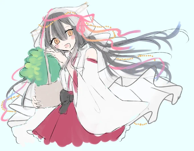 10周年記念絵、明日には間に合わないけどこんな感じで描いてます、、遅れても完成させるぞ 
