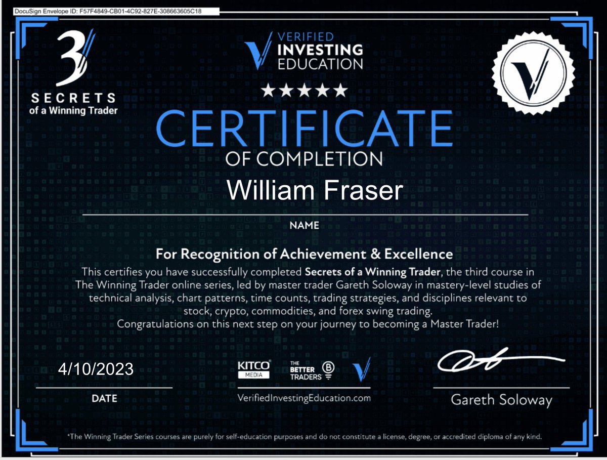 Feeling kinda proud of myself at 54. Taking on new challenges and learning valuable trading skills, especially with @vi_education. The more I learn from @GarethSoloway, the less attention I pay to the talking heads and 'influences.' And I make more money! #Bitcoin #stocktrading