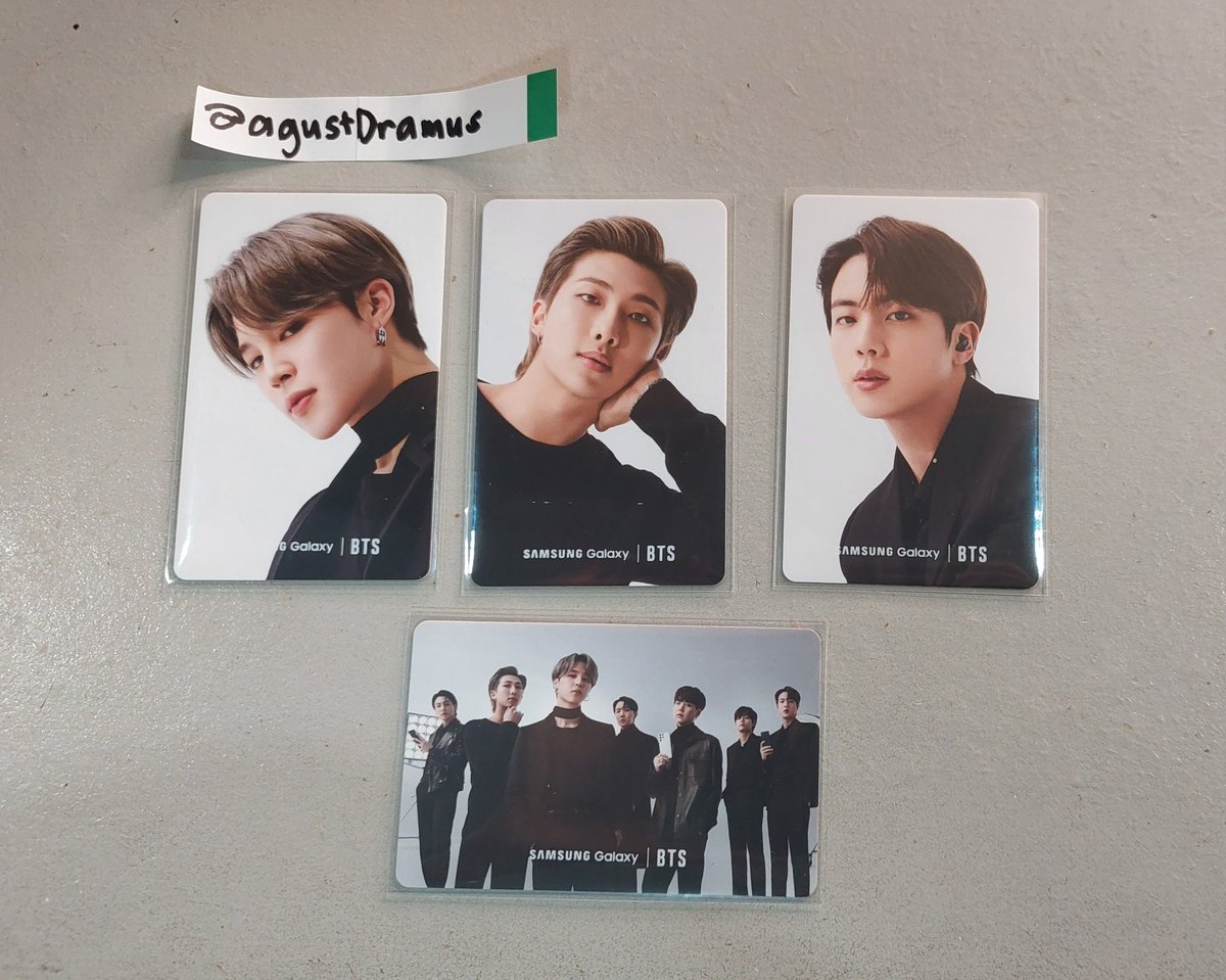 agustDramus's tweet photo. 🍙wts lfb ph official pc
BTS Samsung Galaxy photocards
₱100 ea PAYO
₱150 ea (1wk dop and must pay 50pesos w/in 24hrs)

Mop: gcash
 Mod:  flash, ggx

REPLY or DM “mine + member/set” to claim
Will send pc condi if sure buyer!
Pls help rt! Tysm~
🏷 BTS jimin rm jin ot7 photocard https://t.co/1pHtlICNiA