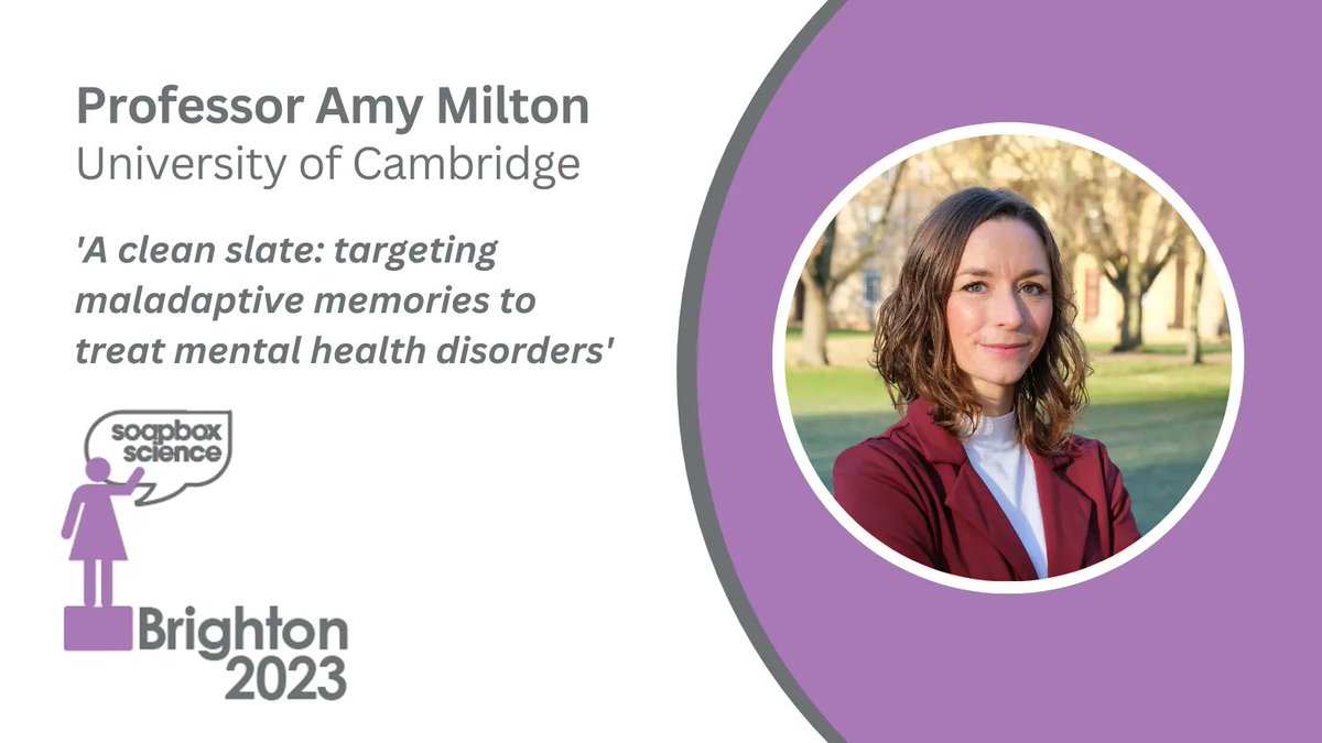 🚨 Last but not least 🗣️ is🥁 Prof Amy Milton @DrAmyMilton Prof of Behavioural Neuroscience @downingcollege @Cambridge_Uni Amy's research has applications to mental health disorders including drug addiction, post-traumatic stress disorder, and obsessive-compulsive disorder.