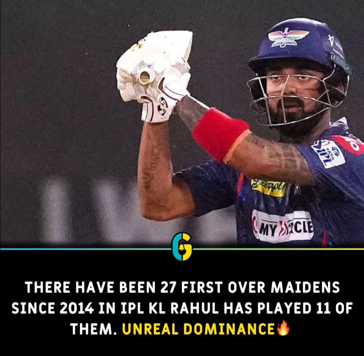 GuptaIfs's tweet image. #dyk #amazingfact #ipl2023 #lsg #gtvlsg #gtvlsg #klrahul #iplstats 

With today's maiden stat becomes 12/28