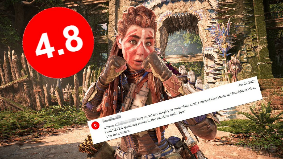 pushsquare's tweet photo. Horizon Forbidden West's Burning Shores DLC Is Getting Review Bombed on PS5 https://t.co/lrNqRmktlA #Sony #PS5 #Horizon #DLC https://t.co/z6GtNOkgCd
