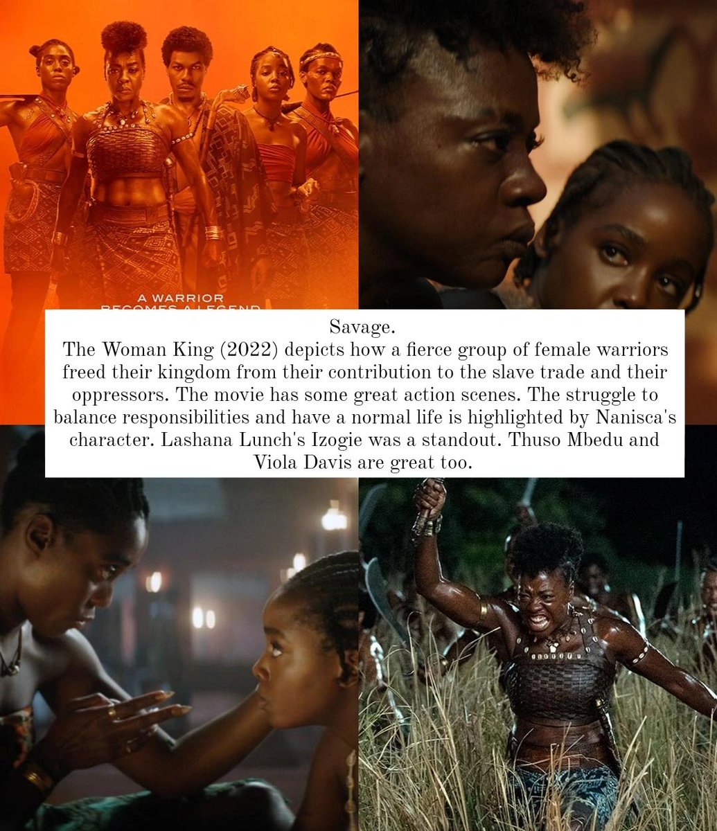 vk_elton's tweet photo. Director: #ginaprincebythewood
Starring: #violadavis #lashanalynch #thusombedu #johnboyega  #sheilaatim
Genre: #action #drama 
#netflix 
#thewomanking
#oyoempire #mahi #agojie  #slavery #slavetrade #dahomey #womenwarriors #nawi #nanisca #izogie #historic #westafrica https://t.co/0VikjYjSdm