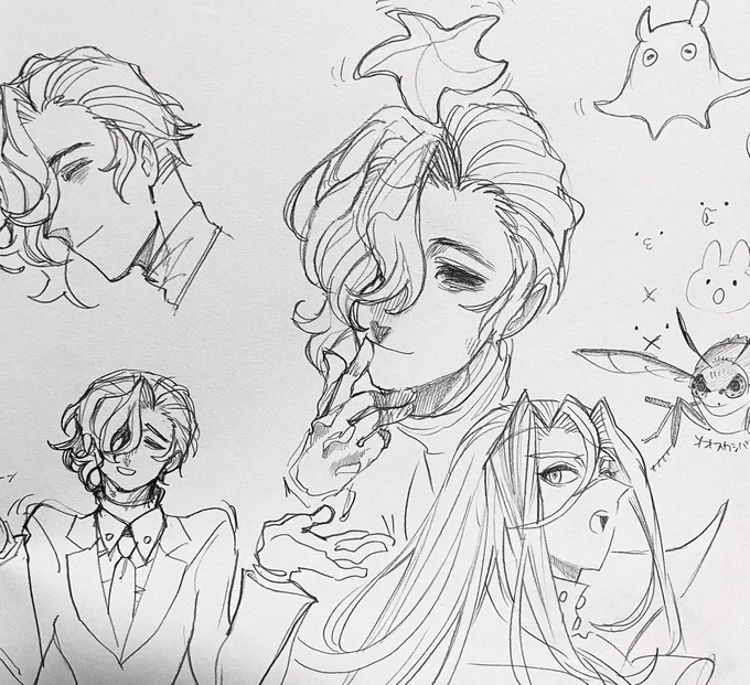 ヒトデを先に描いてから総統を描いたので総統の頭上でヒトデが暴れています 