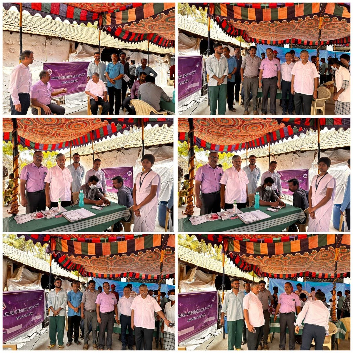 In continuation with the Village adoption programme, Erode IMA has adopted one more village named Perode. Nearly 170 patients participated and got benefited. Vitals and basic Blood check along with ophthalmological evaluation and general health Check up done and free medicines we