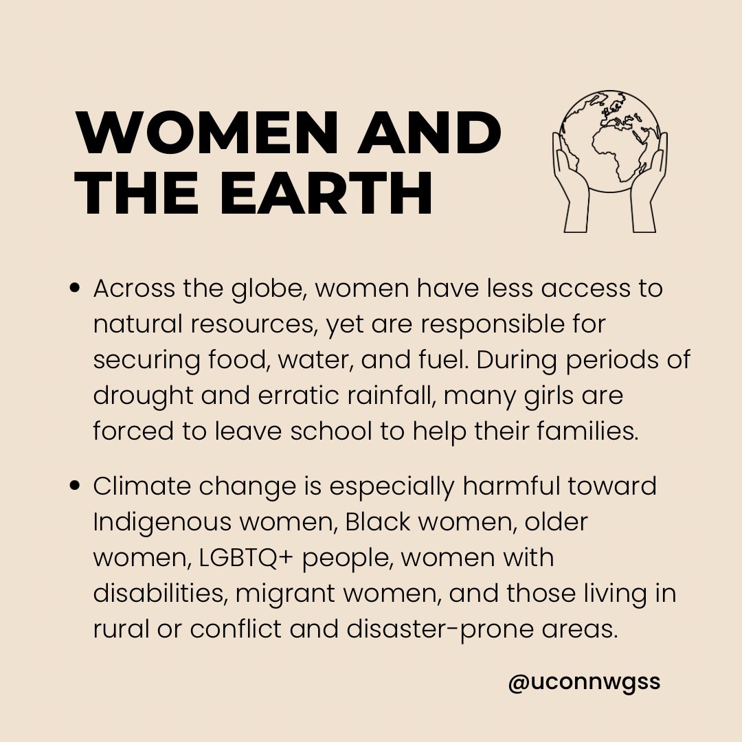 It’s Earth Day! On one of the most important annual events for environmental protection, it’s crucial to examine how climate change intersects with gender and other factors. (1/2)