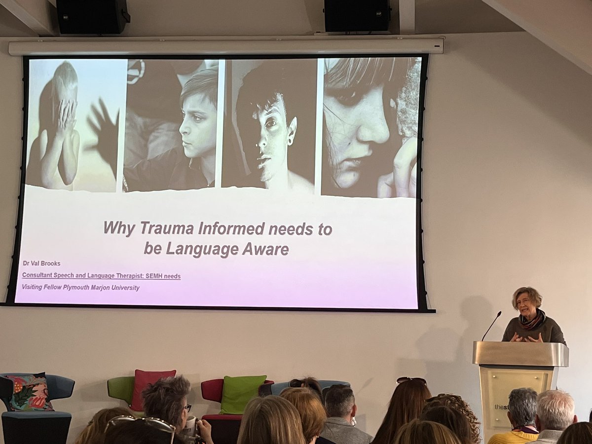RCSLTNI's tweet image. Fascinating to hear Dr Val Brooks discussing the correlation of early trauma on language differences in childhood @NAPLIC #naplic23 @radld #DevLangDis