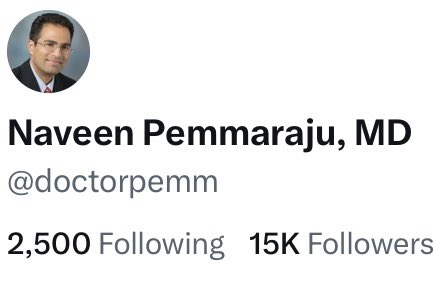 doctorpemm's tweet photo. 👉👉👉Marking this milestone of reaching 15K followers on #Twitter ! Shout out to my earliest #TwitterGurus ➡️ @mtmdphd & @fischmd ; @DrAnasYounes @tmprowell @TapKadia @marklewismd @drkomanduri @RichardWJoseph @Transplant_Doc @BldCancerDoc @DrMiguelPerales @mpdrc | #MPNSM #BPDCN https://t.co/NkAO4reW31