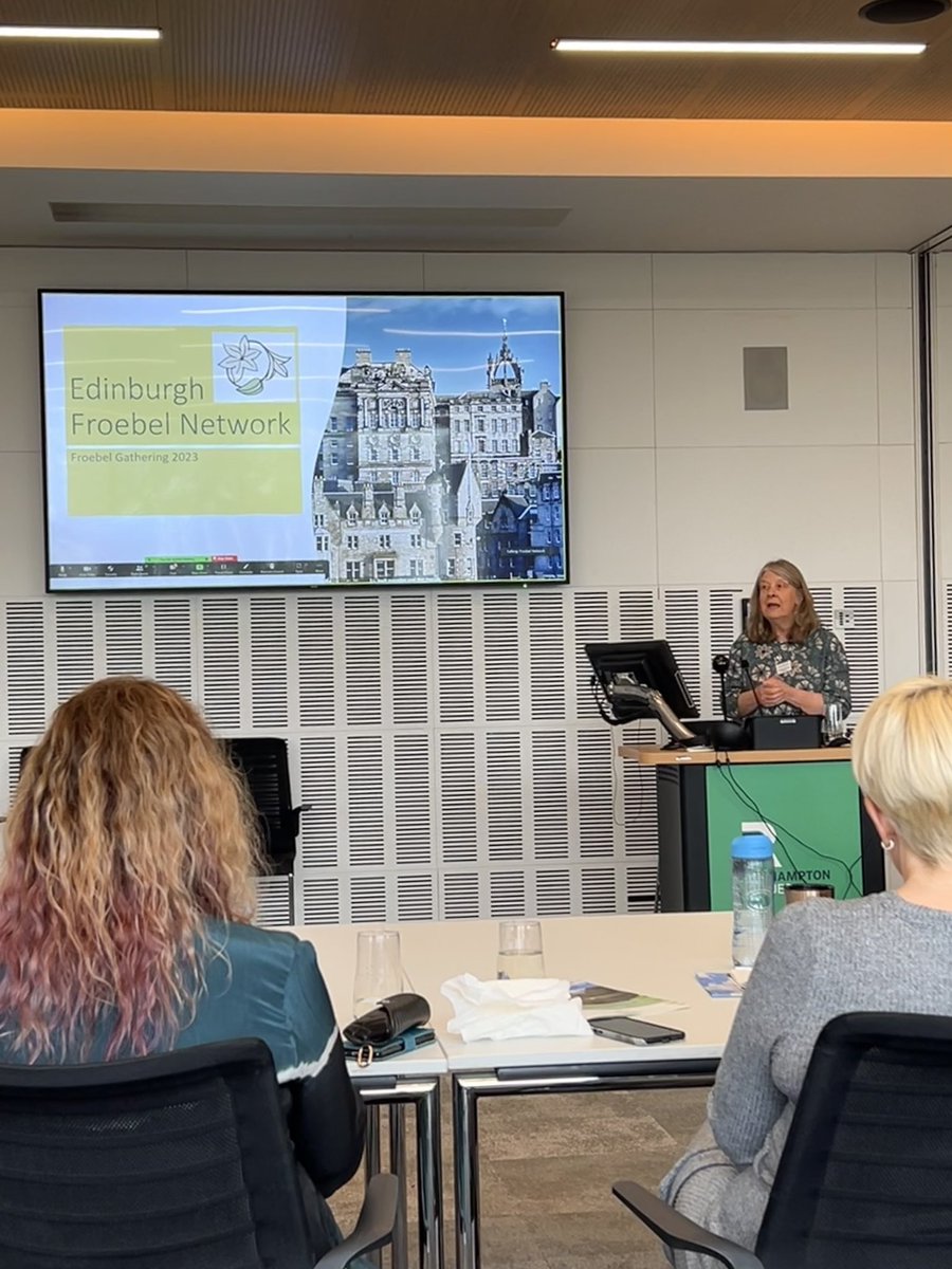 Wonderful to hear Jane Whinnett MBE speak about the work of the <a href="/froebeledin/">Edin Froebel Network</a> 💚🙌🏼