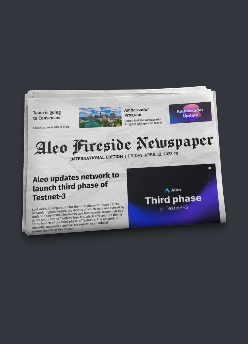 The #♾ issue, saturated, charged, interesting, chic, chill on chill! Yeah this is the Newspaper Fireside chat!💥 

medium.com/@ggfireside🖊️
#AleoFireSideInternational🌎
#Aleo💙
