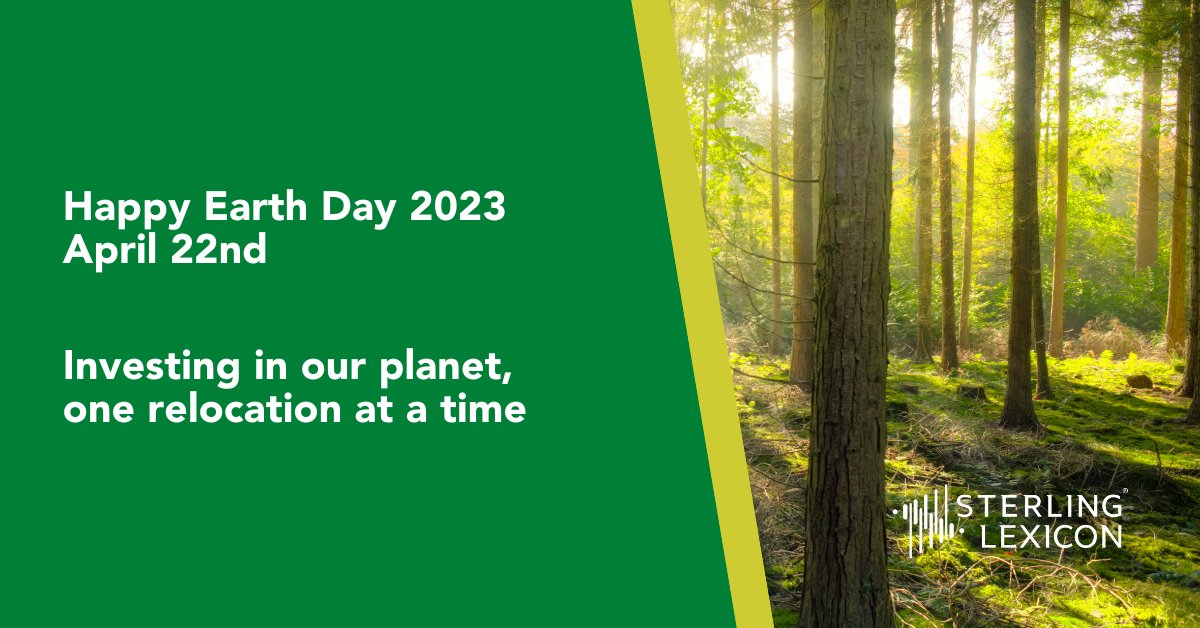 Happy Earth Day! Sterling Lexicon is proud to partner with global mobility’s main associations to make reducing carbon footprint and environmental sustainability a priority. 

Visit hubs.la/Q01Mrngc0 to learn more about sustainability and global mobility.
#earthday
