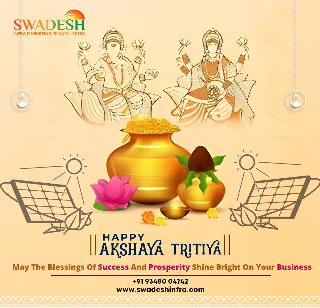 Happy Akshaya Tritiya!
May your life shine as bright as the sun and be blessed with unending success and prosperity.

#Swadesh #AkshayaTritiya2023 #celebration