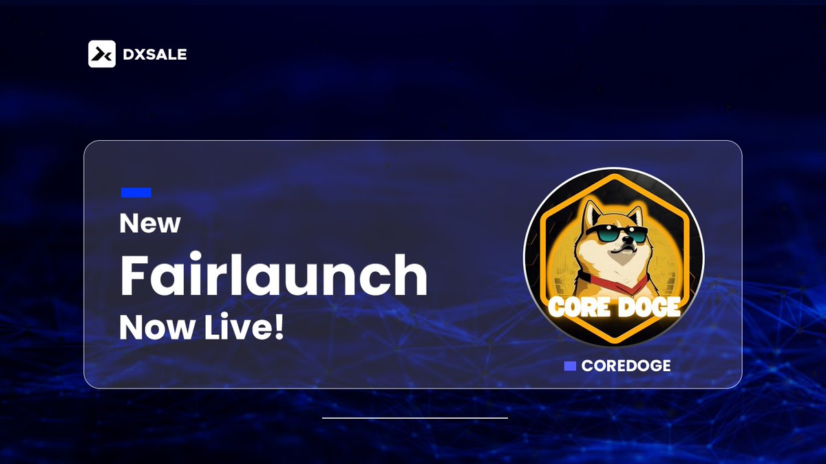 dxsale's tweet photo. 🚨 @CoreDoge_xyz IDO is LIVE! 🚀

Total: 8M $CDC
Price: $0.03
Contribution($CORE): Min 10 - Max 500 

Date: 12 PM April 22 - 24 (UTC)
Listing: IceCreamSwap 
Noted: 70% for Adding Liquidity

https://t.co/kAjh0W4uWK

#NFA &amp; #DYOR if you want to participate 🚨 https://t.co/7aoQHn9TKm