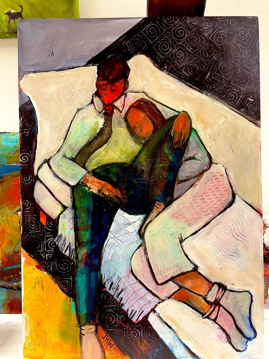 julsart's tweet photo. Watching TV
Ed and Peggy
#mixedmedia #painting #semiabstract #collage #texture #paintingoftheday https://t.co/8RWrqTRevf