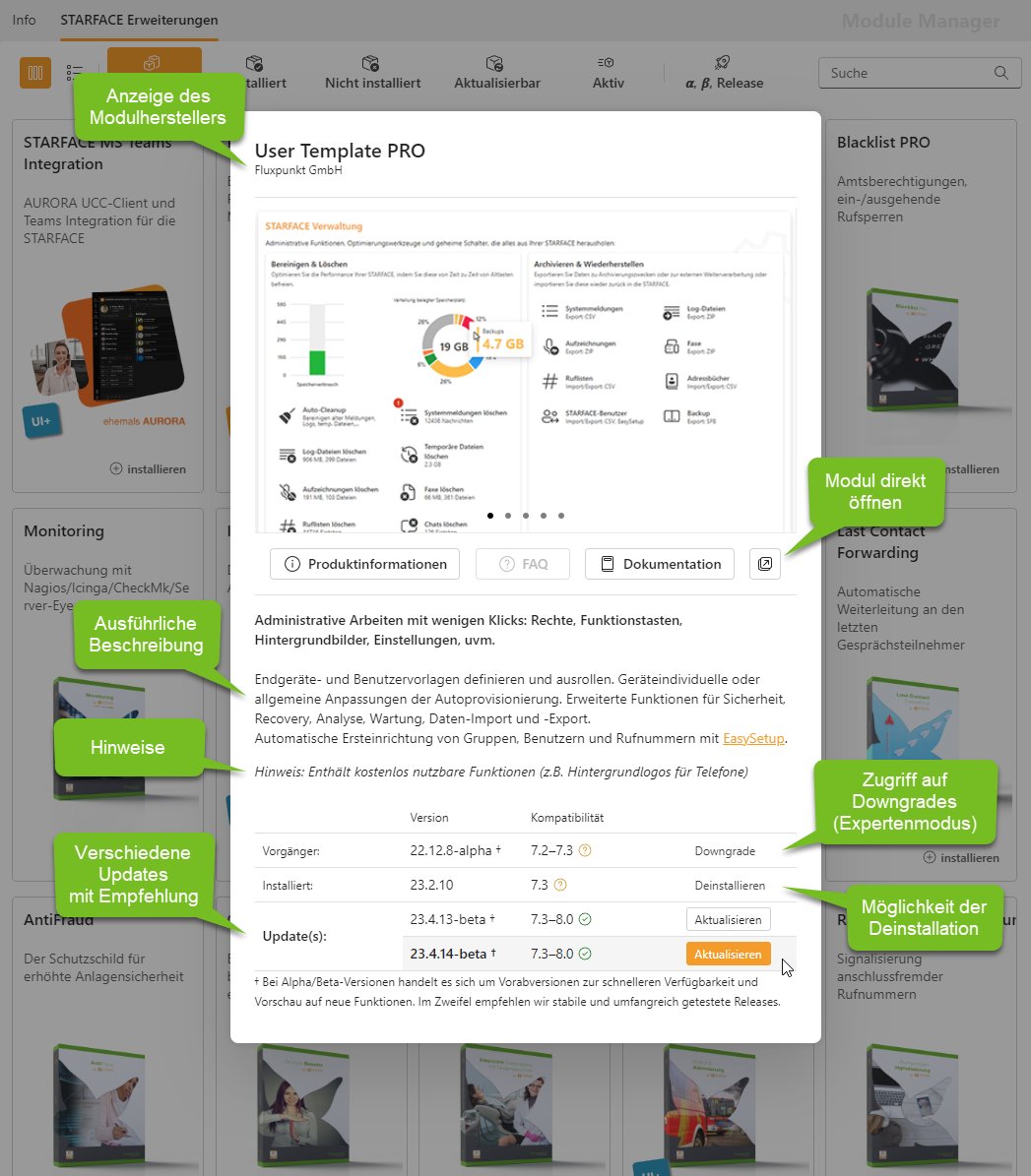 fluxpunkt's tweet image. Release 23.4.22 des kostenlosen #ModuleManager für #STARFACE 6.7–8.0
Mit unzähligen neuen Features.
Mehr unter:
wiki.fluxpunkt.de/display/FPW/Mo…