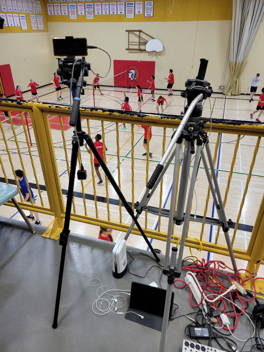 RDPCAthletics's tweet photo. Paul from.... Rogers (gotta get used to that!) is on location to live stream all the badminton happening in the Trojan Gym today!

Check out the link here: https://t.co/3lUs9ZC5dE

#RDPCPride https://t.co/Jsp0paK2y7