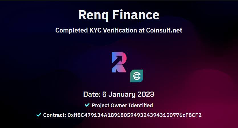 RenQ_Finance's tweet photo. ⚡️ KYC LIVE ⚡️

RenQ Finance KYC is now live with Coinsult. 🔥

KYC: https://t.co/DK74NDxaJo

Join RenQ Presale: https://t.co/iIbIXyIXOx https://t.co/Cta3Dr2Mib
