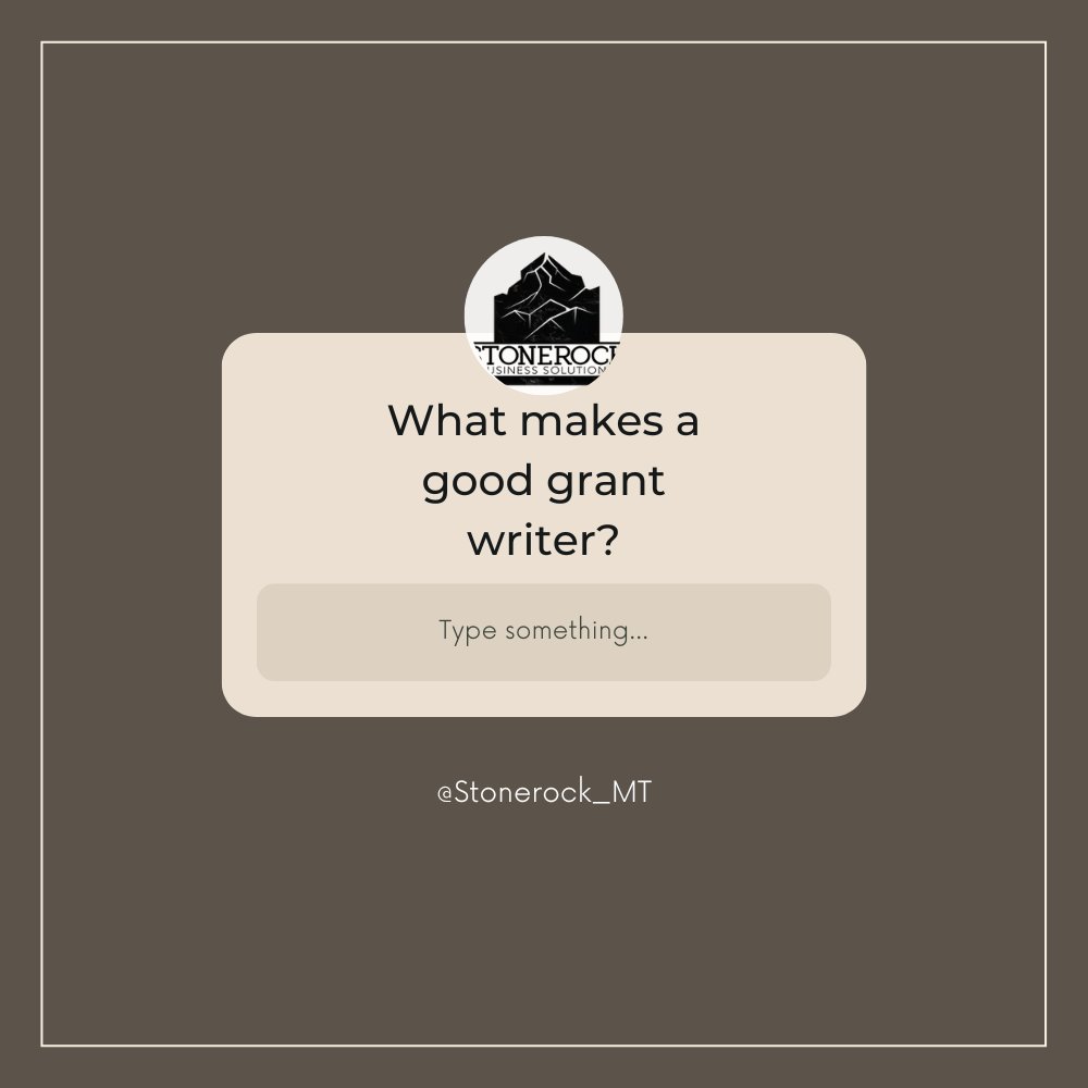 What makes a good grant writer? A combination of strong writing skills, research prowess, attention to detail, and a passion for the cause you're advocating for. Put your best foot forward and secure that funding! #grantwritingtips #SBSMt #funding