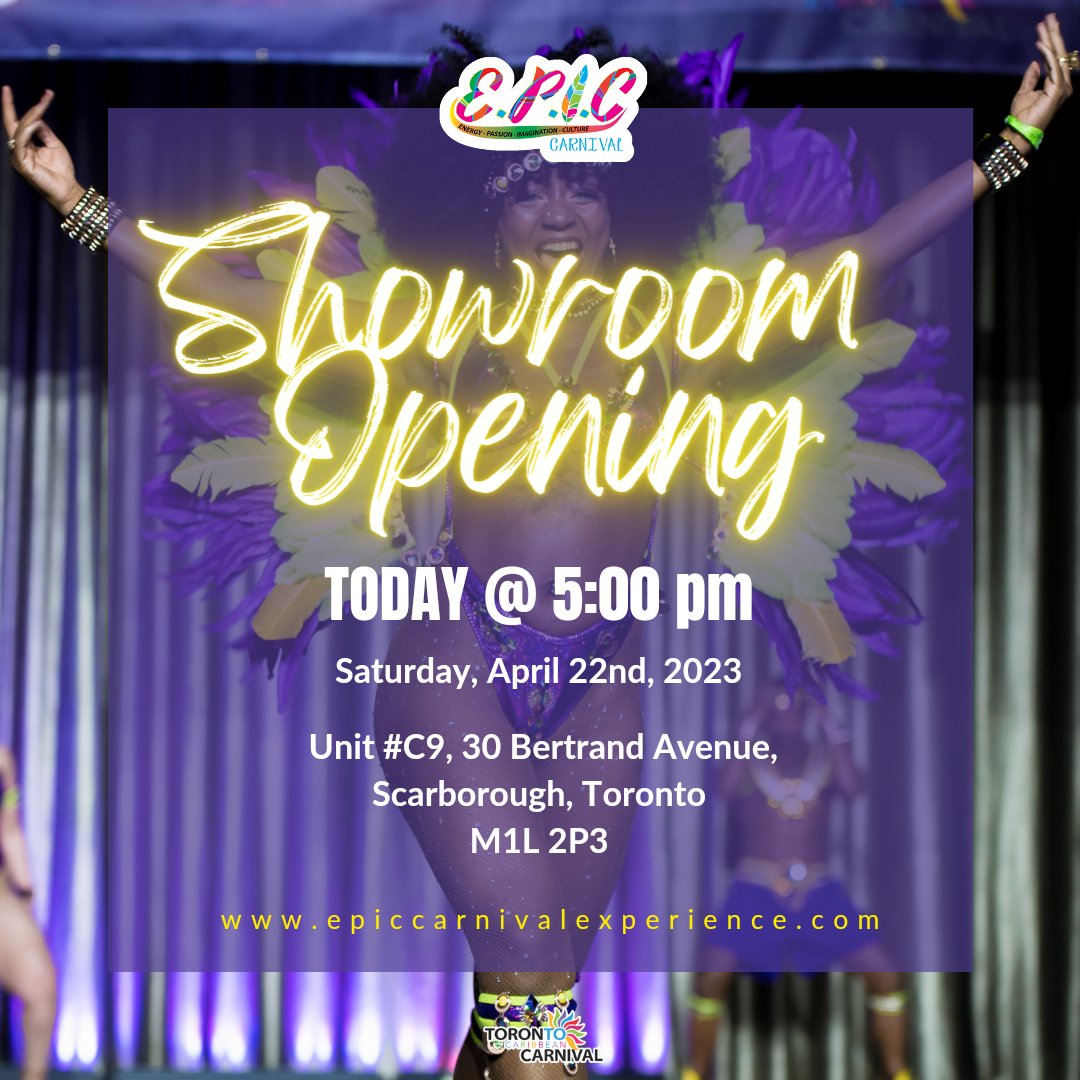 epiccarnival's tweet photo. TODAY @ 5PM! See you there ๐คฉ #scarborough #toronto #Caribana #torontocarnival #getinyuhsection
30 Bertrand Ave Unit C9
https://t.co/e0vyEFC5UT https://t.co/3EekKLCAGI