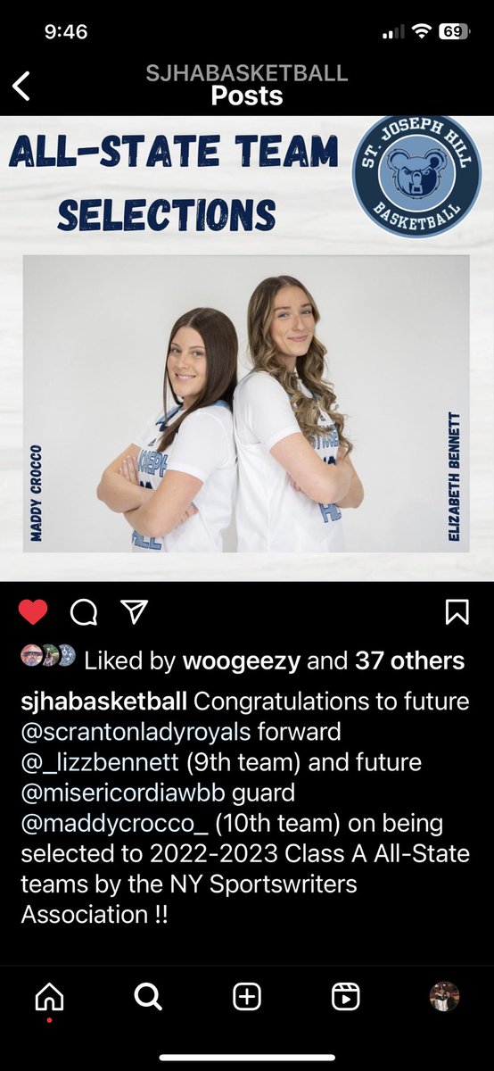brensmnms's tweet photo. Congrats to Maddy and Elizabeth. @MisericordiaWBB @ScrantonWBB https://t.co/jdu5n9DElb