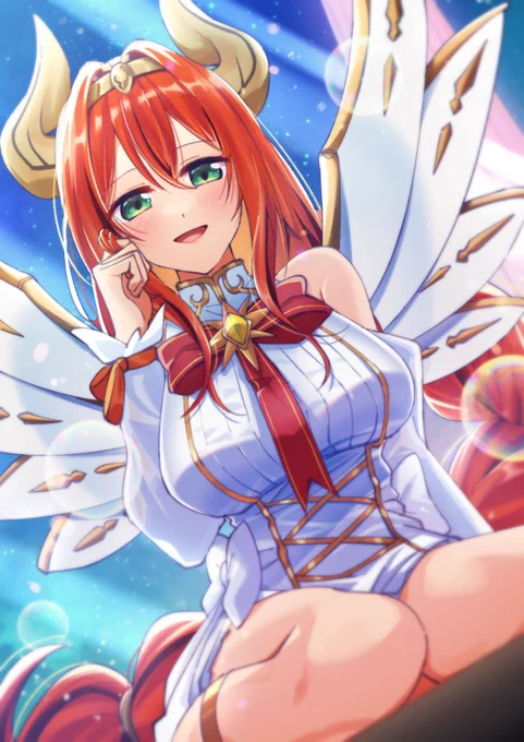 ≫ドラゴモニカ・タウラスお姉ちゃん #バトスピお題箱より! ちょうどBOX特典のブロマイドで来てくれていたのでお題頂けてハッピ〜です 