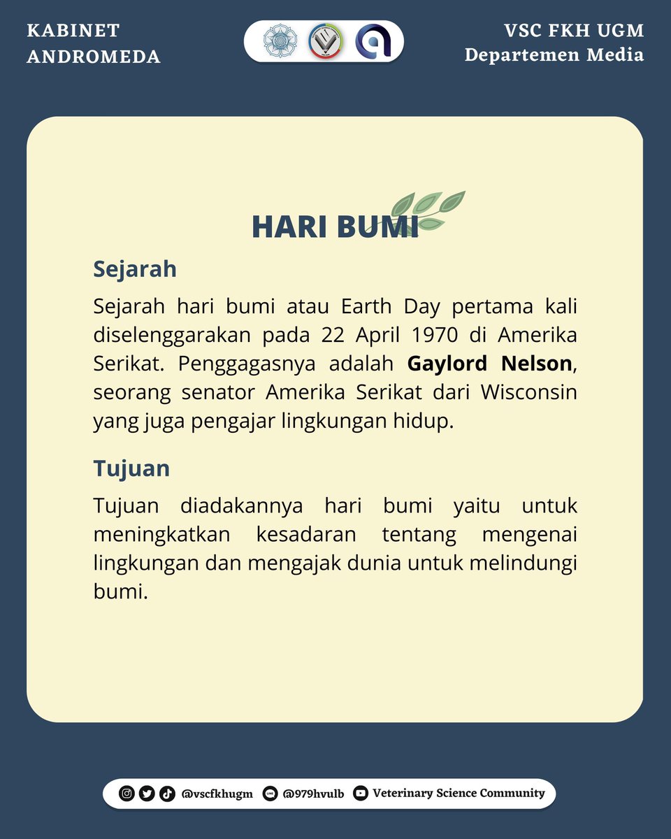 vscfkhugm's tweet photo. [🌏SELAMAT HARI BUMI🌏]

Selamat Hari Bumi semua!
Semoga kesadaran dan kepedulian kita akan pentingnya menjaga bumi semakin meningkat.

Mari jaga bumi kita bersama!

Departemen Media

Kabinet Andromeda
VSC FKH UGM

#CendekiaIntelektual 
#VSC2023 https://t.co/hiZohSbEaY