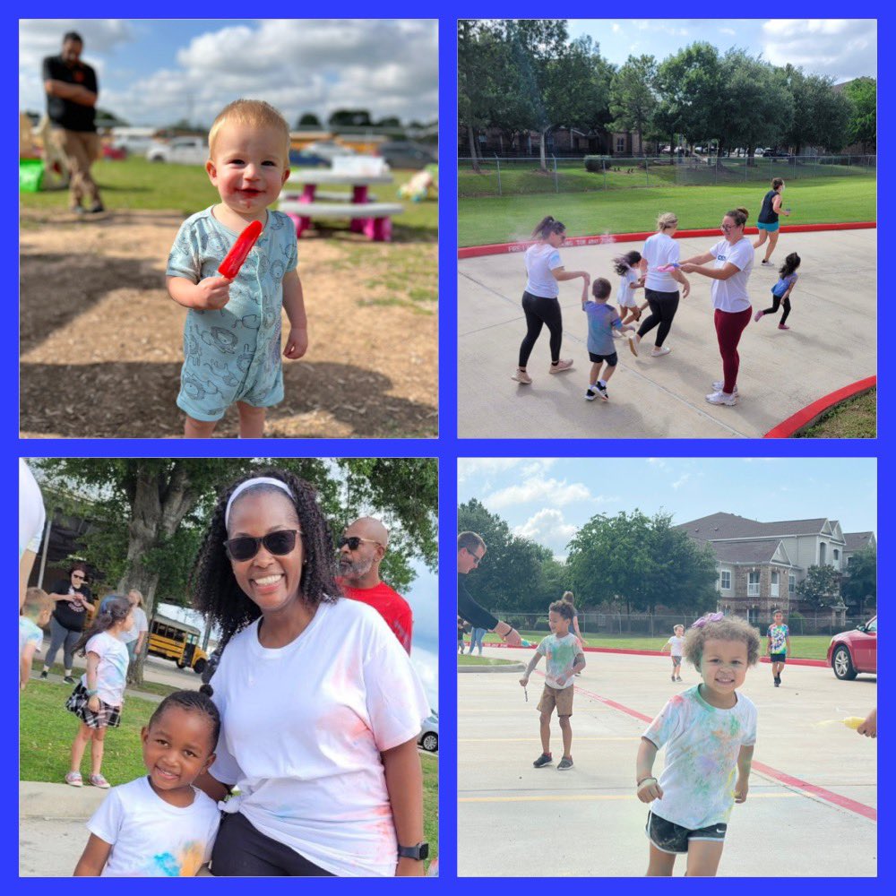 Barker_ELC's tweet photo. Family Color Run @Barker_ELC to celebrate Family Appreciation Day!! We had a colorful explosion of fun and smiles!! Thank you Barker Families for all of your support and choosing Barker ELC for your little learners. #Colorrun #familyappreciation #CFISDELCS #Barkerbunch https://t.co/oC9NCAaC43
