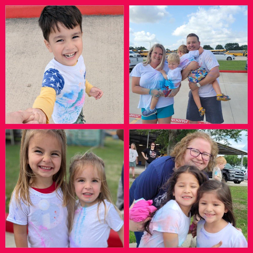 Barker_ELC's tweet photo. Family Color Run @Barker_ELC to celebrate Family Appreciation Day!! We had a colorful explosion of fun and smiles!! Thank you Barker Families for all of your support and choosing Barker ELC for your little learners. #Colorrun #familyappreciation #CFISDELCS #Barkerbunch https://t.co/oC9NCAaC43