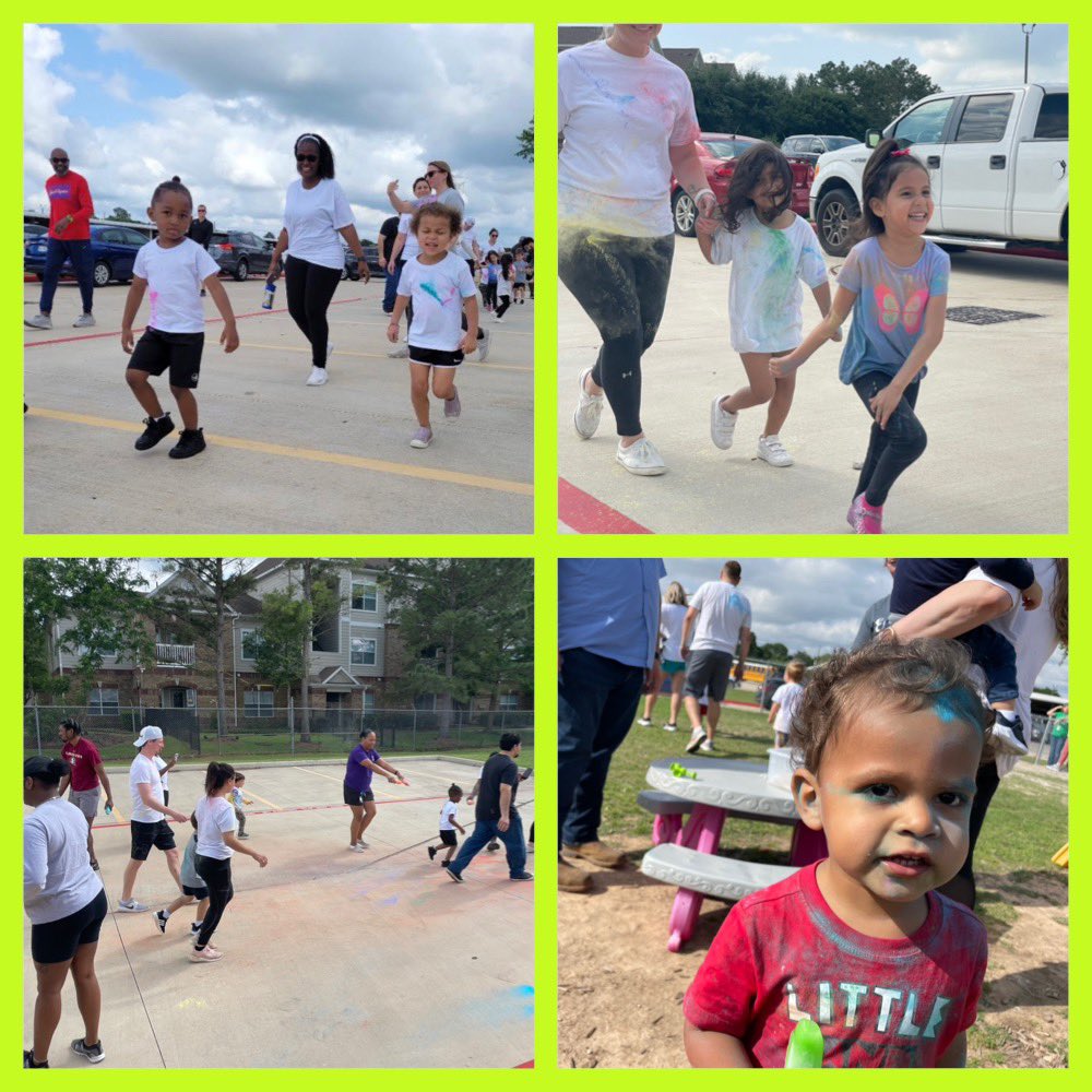 Barker_ELC's tweet photo. Family Color Run @Barker_ELC to celebrate Family Appreciation Day!! We had a colorful explosion of fun and smiles!! Thank you Barker Families for all of your support and choosing Barker ELC for your little learners. #Colorrun #familyappreciation #CFISDELCS #Barkerbunch https://t.co/oC9NCAaC43