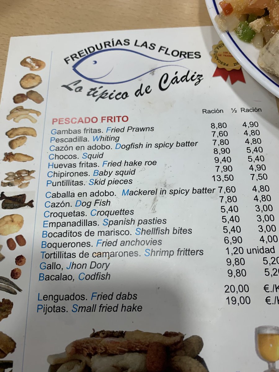 What to eat in Cadiz? all sort of fishes and sea food. Here the Spanish to English most traditional dishes . We expect you at Cadiz GIMS15 this October