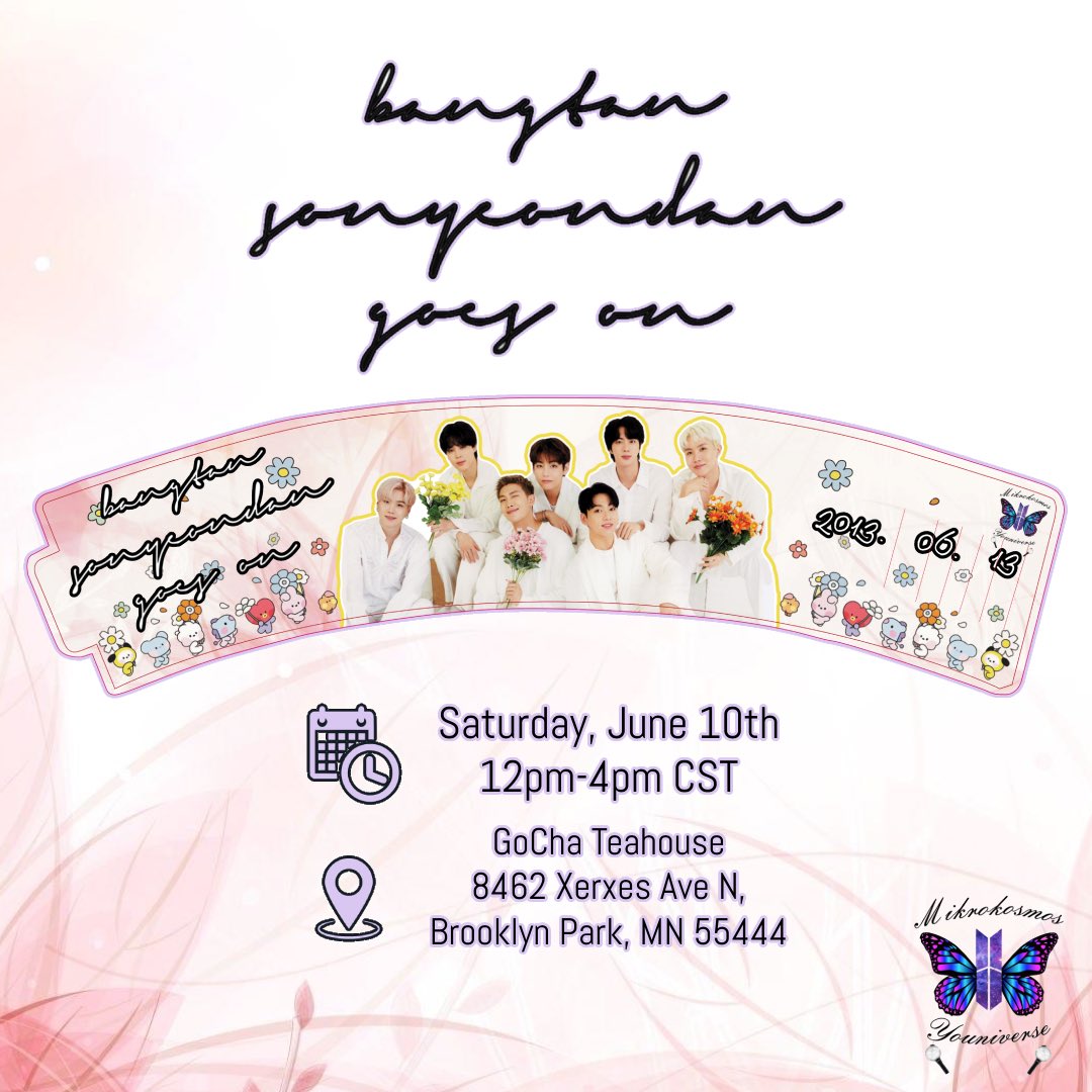 MikrokosmosYoun's tweet photo. Calling all MN ARMYs to come join us on this day. @bts_bighit @BTS_twt
#btsgoeson #lifegoeson #MNArmy #minnesotaarmy #btsbirthday #btssleeve #btsxanniversary #btsxarmy #BTS #army #cupsleeve #kpopcupsleeveevent #btscupsleeveusa #kpop #Minnesota
https://t.co/1rdmbP8tVc https://t.co/zibbxkd1ub