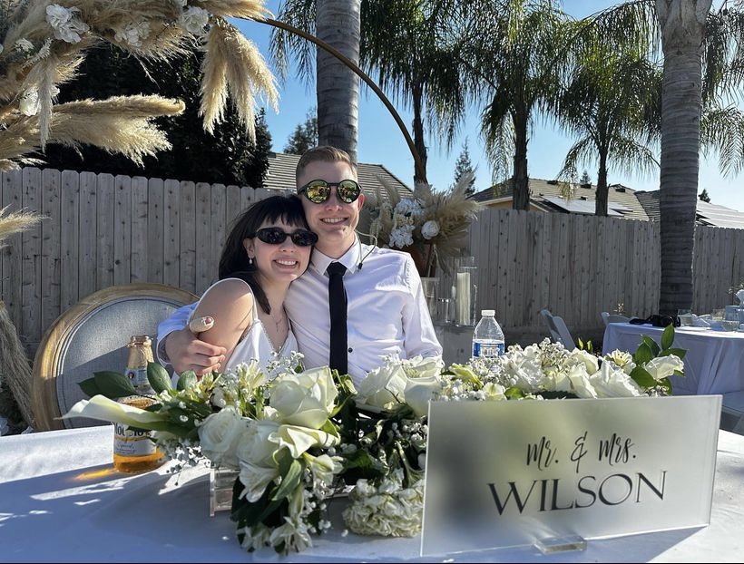 Honored to be a small part of this happy couple’s wedding with our beautiful wedding signs. Congratulations Mr &amp; Mrs Wilson! #weddingsigns #sweethearttable #frostedacrylic