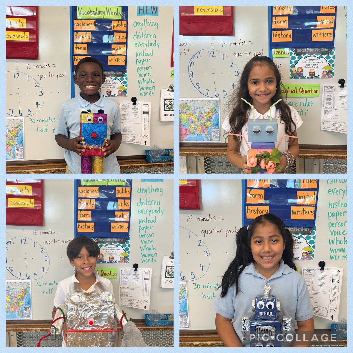city_leisure's tweet photo. In Honor of Earth Day, Ms. Juarez’s 2nd grade students made robots using ONLY recycled materials. Go Dolphins! #earthdayproject #lck8dolphinpride #2ndgrade #lck8 @MDCPSSouth @MDCPS https://t.co/lW1KrFSVp8