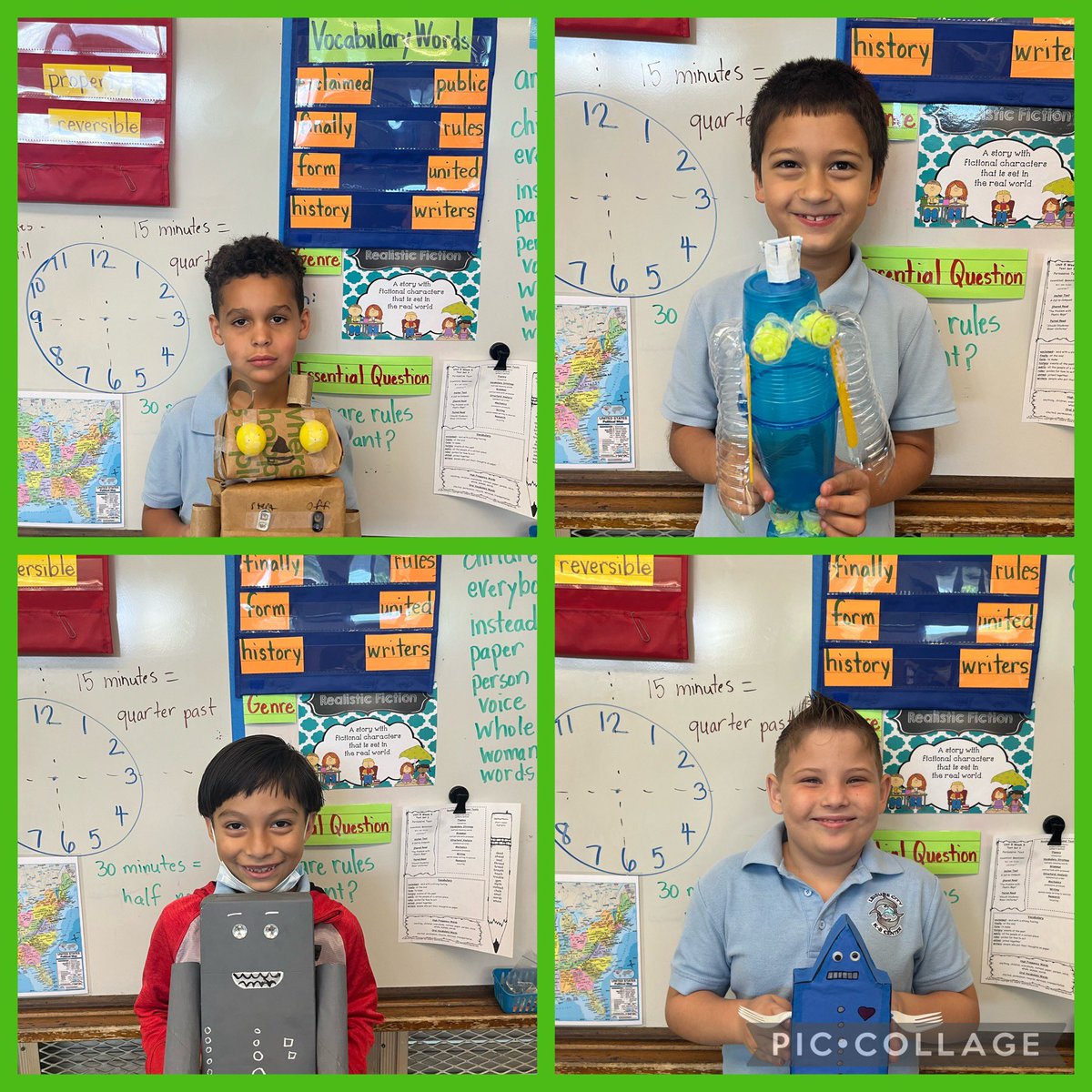 city_leisure's tweet photo. In Honor of Earth Day, Ms. Juarez’s 2nd grade students made robots using ONLY recycled materials. Go Dolphins! #earthdayproject #lck8dolphinpride #2ndgrade #lck8 @MDCPSSouth @MDCPS https://t.co/lW1KrFSVp8