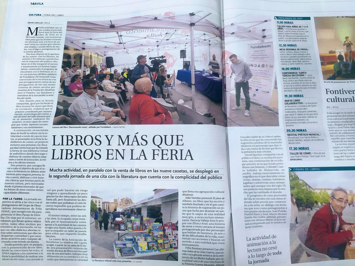 Msol59's tweet photo. 😃 #FeriaDelLibroÁvila 📚Acercaos a la caseta de #Fundabem 🥹y comprad su libro📕
#DerramandoRosas💓 @fundabem_avila 💪🏾🤗🥰👏🏾👏🏾👏🏾Yo lo compraré 👌🏿😉👍🏾 https://t.co/1LeQdTn95L