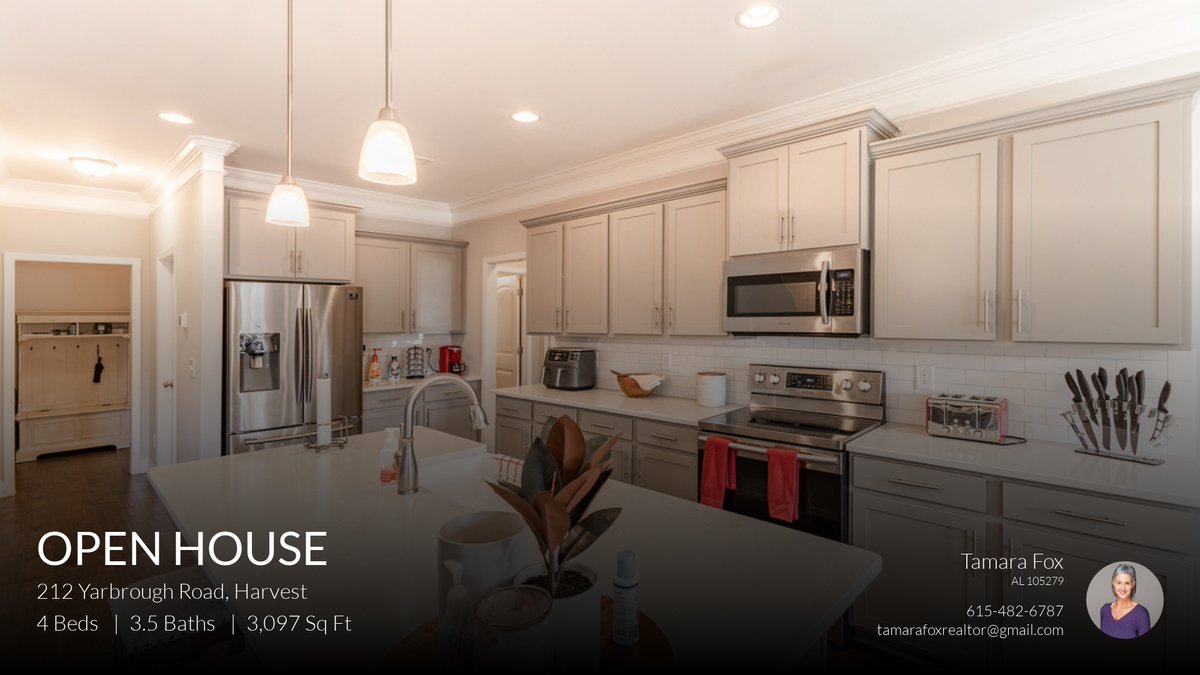 TamaraFoxHomes's tweet photo. If you're looking for a 4 bedroom home in Harvest, this new listing could be the one! Click for more pictures and information. Show someone who might be interested or call me at 615-482-6787!
#remaxunlimited #thefoxgroup... https://t.co/IIZZYyiozH https://t.co/WD8jbQmDda
