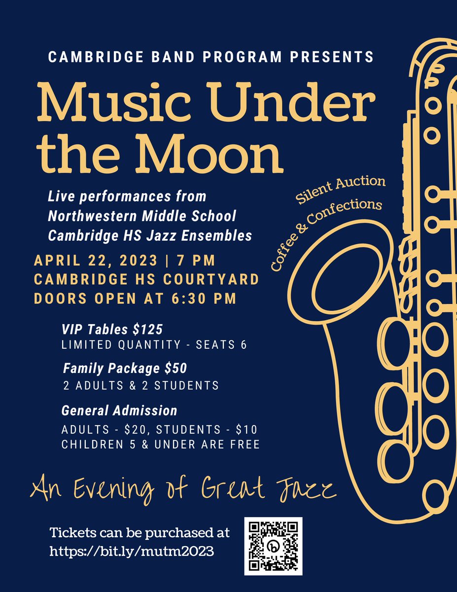 Hope you are planning to attend our premiere jazz concert tonight! It’s going to be an amazing night of music, sweet treats and fabulous silent auction items! You are not going to want to miss it! Doors open at 6:15 and the concert starts at 7:00. Tickets available at the door!