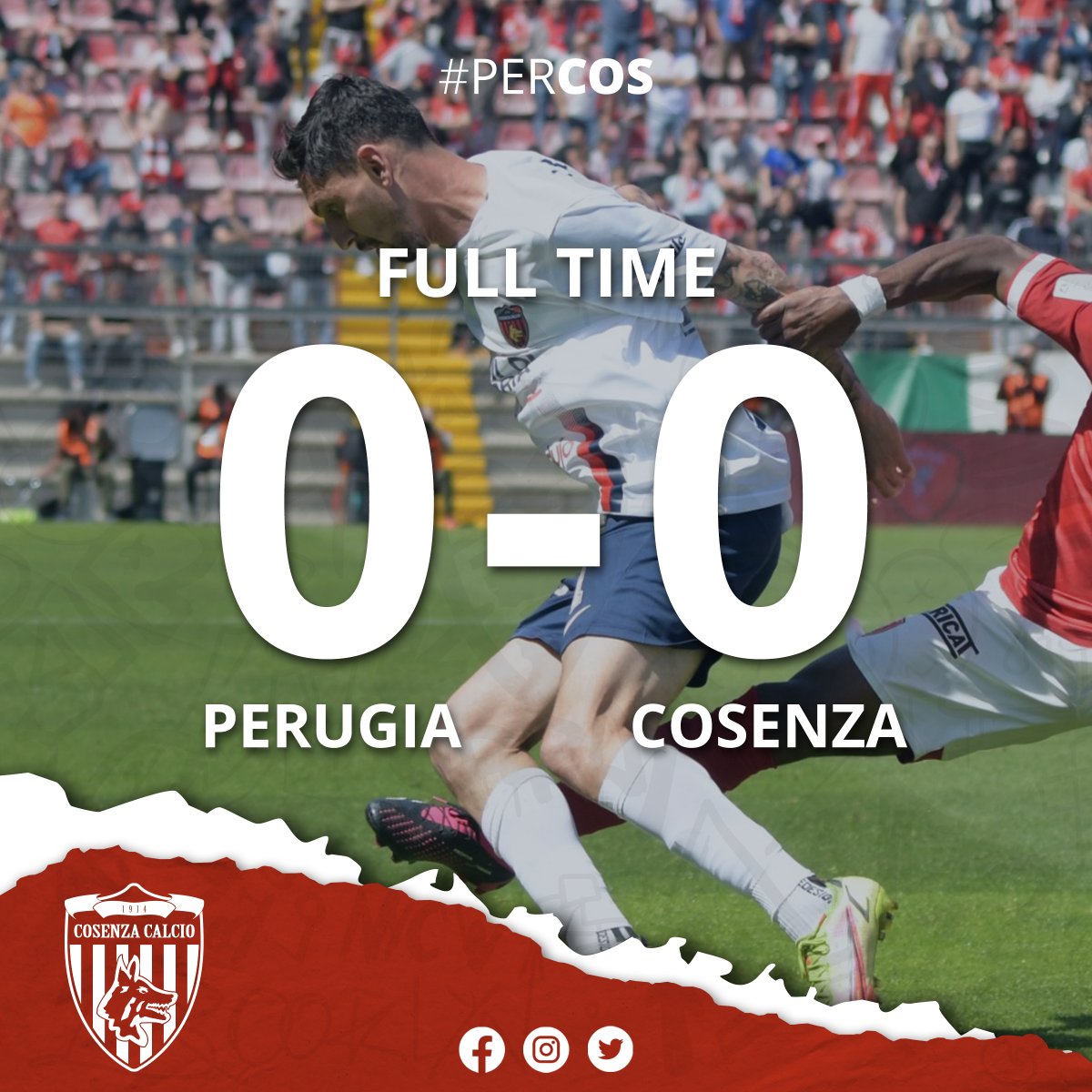 CosenzaOfficial's tweet photo. ⌛FULL TIME!
Fischio finale per #PERCOS 0-0 https://t.co/acWpQhXRtW