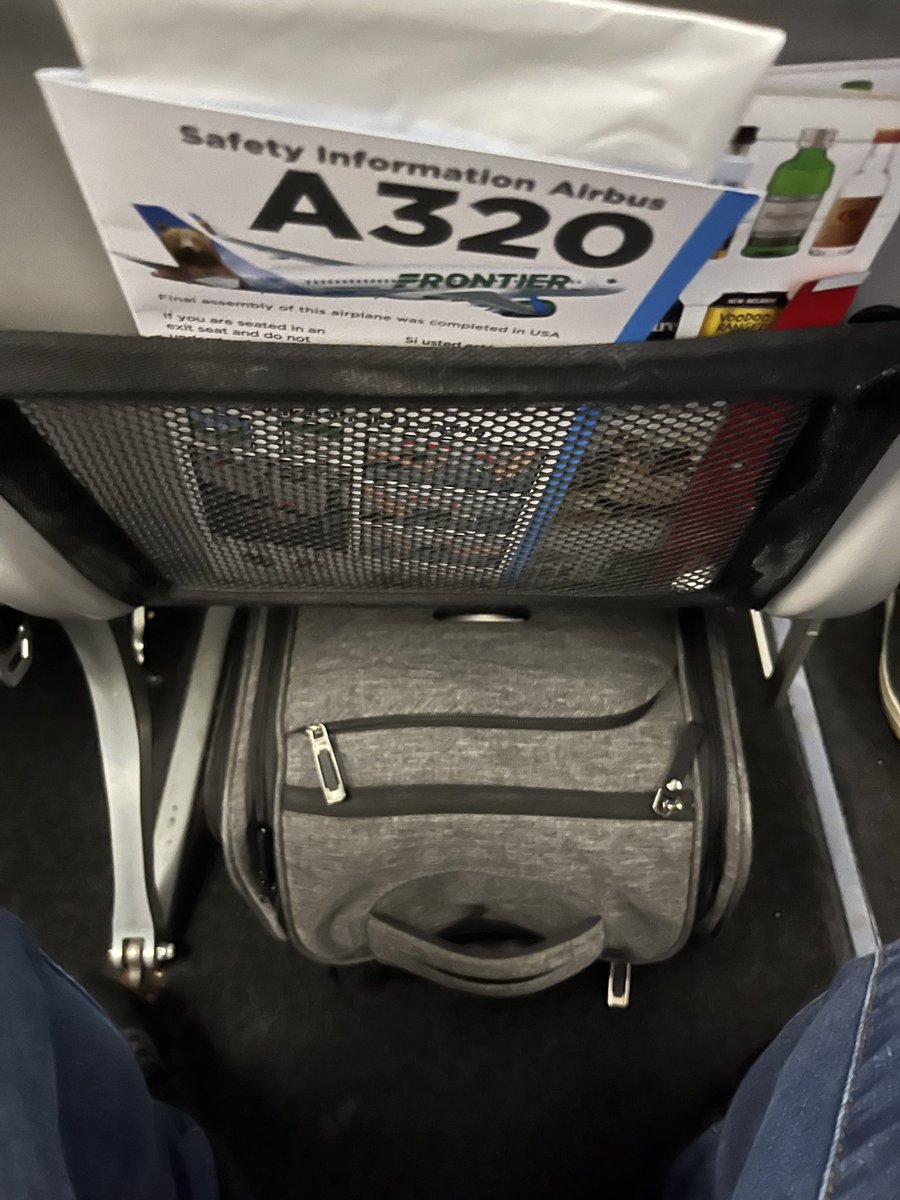 JacquelineZito's tweet photo. @FlyFrontier @NatlParkService You know what else should have been free? The only personal item I had which fits perfectly under the seat in front of me. Still waiting for my $100 fraudulent charge back. #steeling #crime #fraud https://t.co/wJFMRJQ0rQ